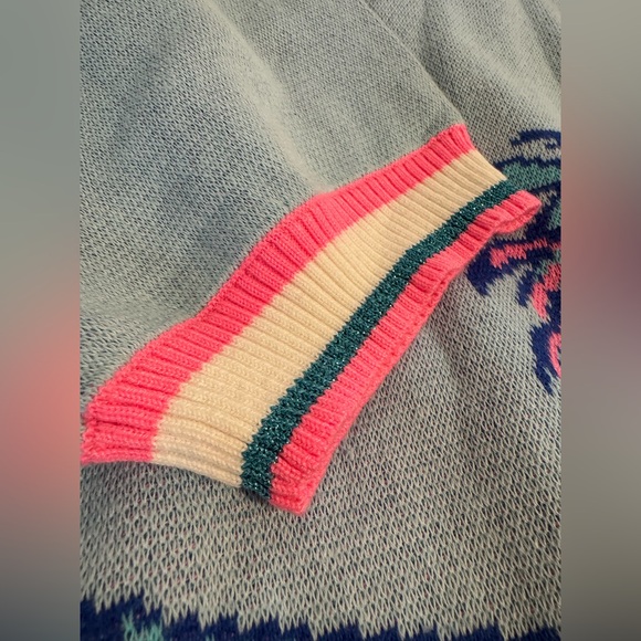 Lilly Pulitzer Ravello Blue Perfect Match Intarsia Vivie Sweater XL - Picture 6 of 10